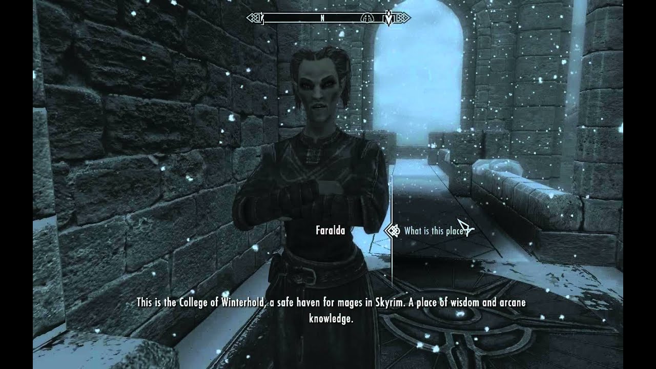 skyrim visit the college of winterhold quest id