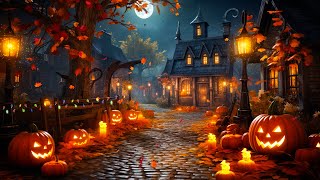 Cozy Autumn Village Halloween Ambience 🎃 Scary Halloween Sounds👻 Halloween Background Music
