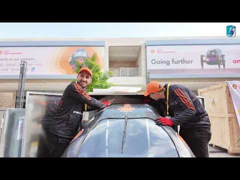 مشاهد من وصول فريق كلية الهندسة ب جامعة الأمير سلطان لماراثون شل البيئي في قطر