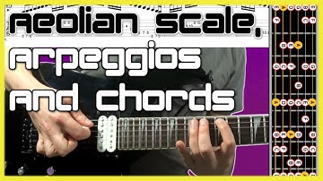 Aeolian Scale Guitar All Positions: CAGED, 3nps, Arpeggios & Chords