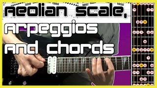 Aeolian Scale Guitar All Positions CAGED 3nps Arpeggios amp Chords