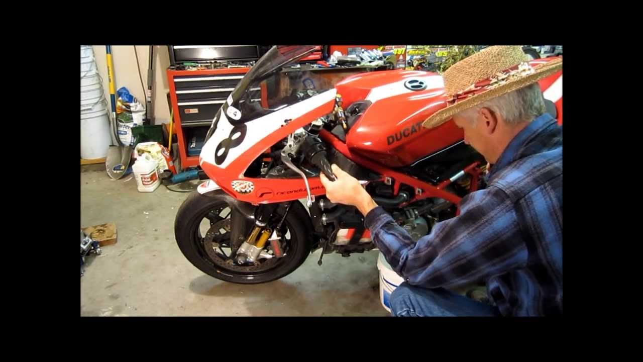 Ducati 1098 coolent change the easy way 848 Superbike 1198 trackday SBK maintenance