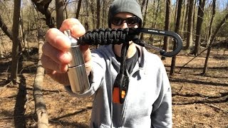 10 in 1 Paracord EDC Keychain with Waterproof Pill Bottle by Survival Hax