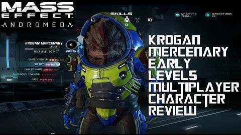 Mass Effect Andromeda  Krogan Mercenary Multiplayer Review/ Skill Tree Build Early Levels