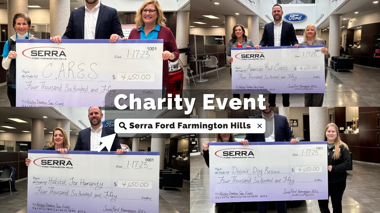Serra Ford Farmington Hills Give Back to 4 Local Michigan Charities