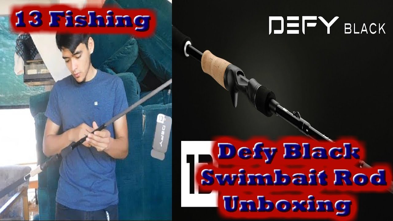 13 Fishing Defy Black Swimbait Rod Unboxing 