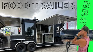 Food Trailer with bbq porch fabrication in 4 minutes Time Lapse Loaded Bbq Food Truck Trailer