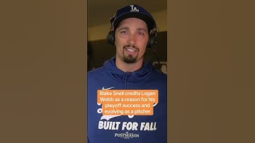 Blake Snell shouting out Logan Webb before Game 2 of the NLCS 🦖