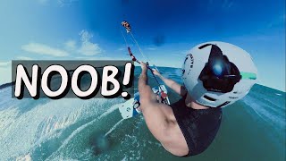 This is what a beginner's kitesurf session looks like  #kitesurfing in #italy