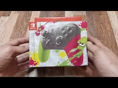 Видео: Nintendo Switch Pro Controller в стиле splatoon, распаковка и первое впечатление