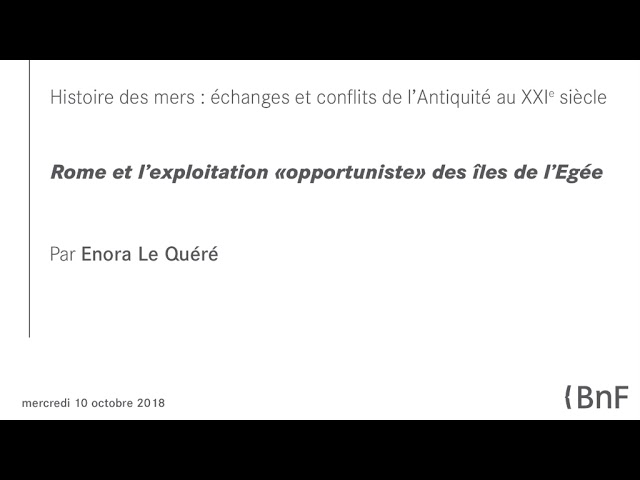 Rome et l'exploitation « opportuniste » des îles de l'Égée