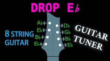 DROP Eb (8 String Guitar) GUITAR Tuning (Tuner)