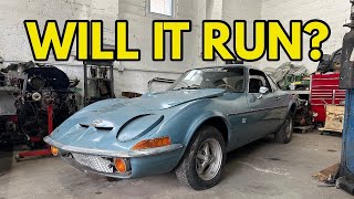 WILL IT RUN?!  1969 OPEL GT in STORAGE for 20 YEARS