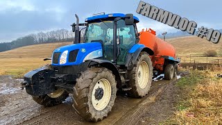 FARMVlog #19 - Vyvážení oplachové vody s New Holland TS110, Konečně nový světla