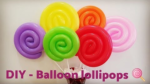 How to make balloon lollipop 🍭/DIY Balloon lollipop 🍭/Balloon Tutorials #balloonart #candyballoon