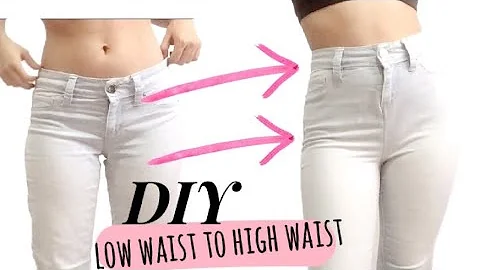 DIY Transform your jeans ! From low waist to high waist - DayDayNews