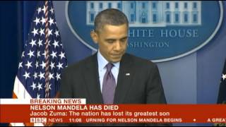 Nelson Mandela dead at 95 an eloquent tribute from President Barack Obama