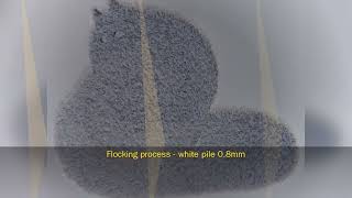 Flocking Process – White Flocking 0.8mm on Printed Surface