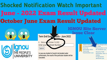 June-2022 Exam Result Big Update19October || IGNOU Shocked Update|| ||@thatwasopenstudy2717