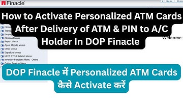 How to Activate Personalized ATM Cards in DOP Finacle #finacle #postoffice 
