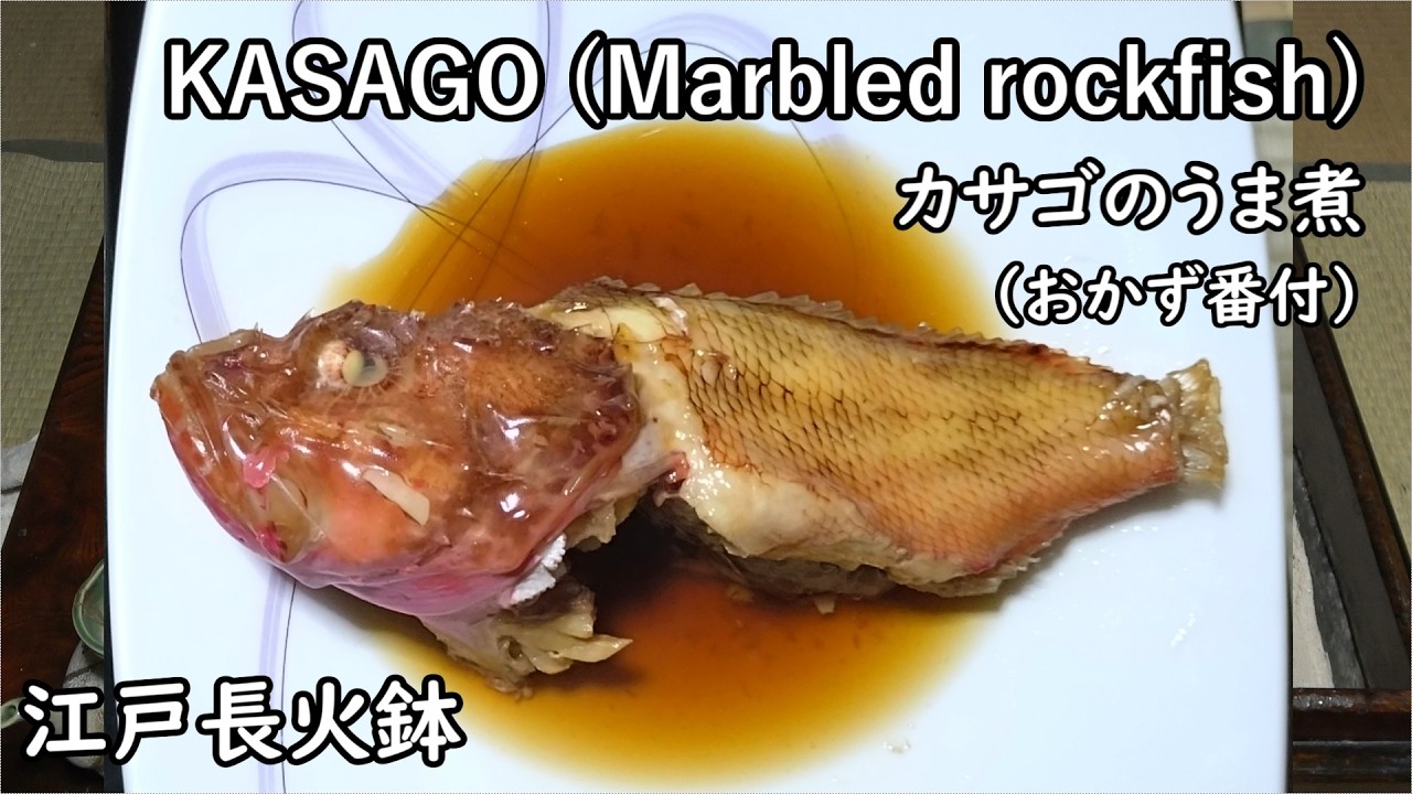 カサゴのうま煮（おかず番付）-Marbled rockfish-【Japanese food 江戸長火鉢】