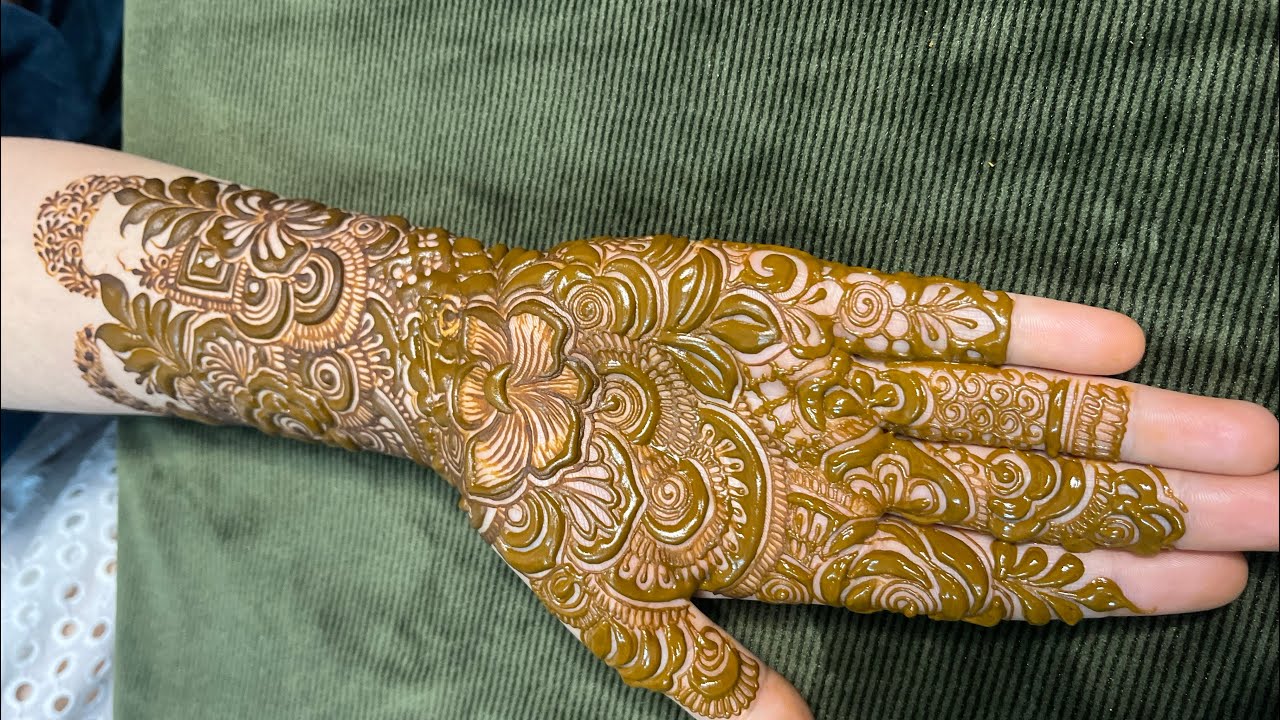 Bridal patch work 😍 step by step front hand design | very easy & beautiful #mehndi #bridalhenna 
