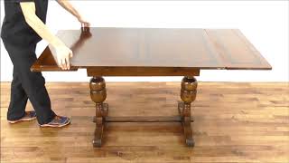ドローリーフテーブル(商品ID:54395)　アンティークフレックス　伸長式ダイニングテーブル　1940年頃　イギリス家具