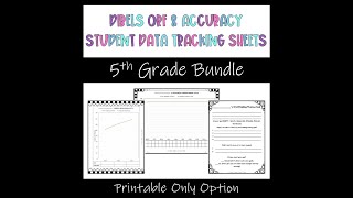 Career Overview DIBELS Student Data Tracking ORF/Accuracy Bundle: 5th Grade Printable Option
