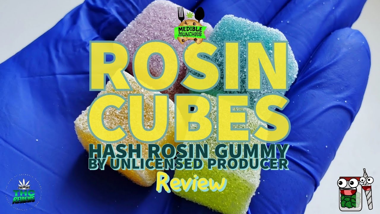 Hash Rosin Gummies 100mg | Medible Munchies - Rosin Cubes by UNLICENSED PRODUCER Review 