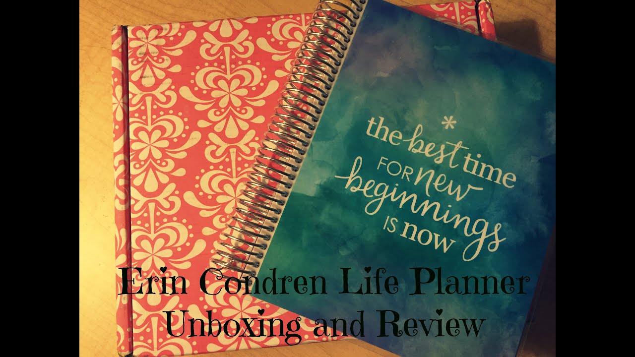 Erin Condren Life Planner 2016 Unboxing and Review! - YouTube