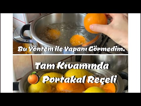 Bu Yöntem İle Yapanı Görmedim. Tam Kıvamında 🍊 Portakal Reçeli Tarifi / How To Make Orange Jam