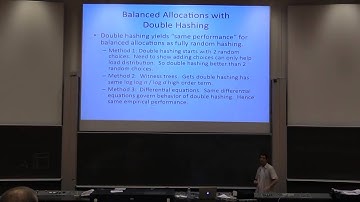 Cuckoo hashing and balanced allocations (by Michael Mitzenmacher)