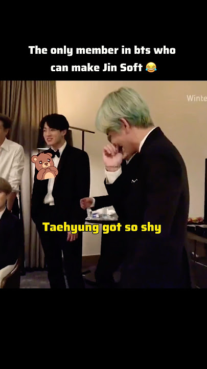 Taejin: Jin your bias is showing 😂 #taejin #bts #ytshorts #btsshorts #jin #taehyung