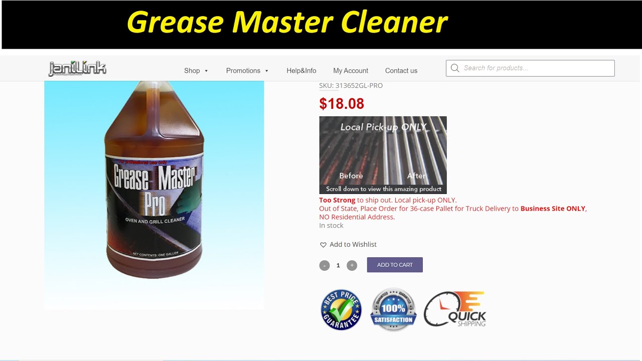 Grease Master Cleaner ! grease master oven and grill cleaner Full