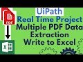 UiPath Tutorial 12 - Real Time Project | Extract Multiple PDFs Data to Excel | Anchor Base| Get Text