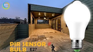 Energy Saving E27 6000K PIR Smart Led Motion Sensor Bulb