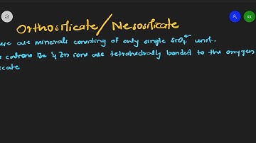 3 Orthosilicate/Nesosilicate | Silicates