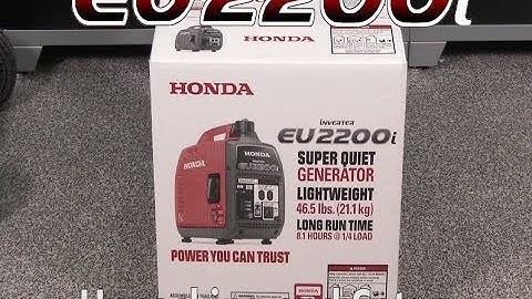 Honda EU2200i Generator Unpacking and Setup