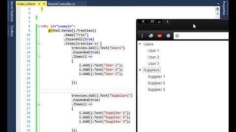 Telerik Kendo UI TreeView  For Asp Net mvc