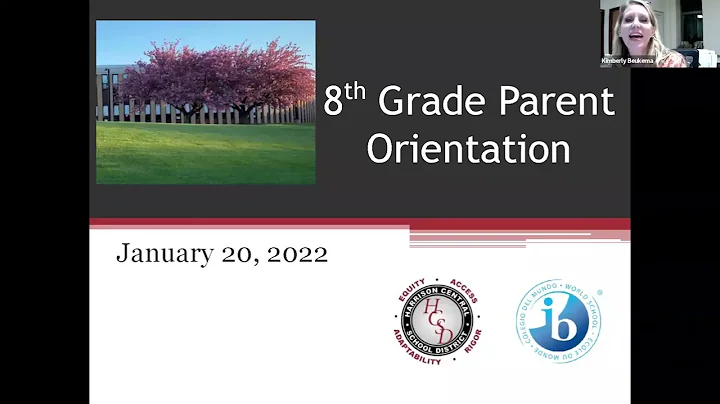 8th Grade Parent Orientation- January 2022
