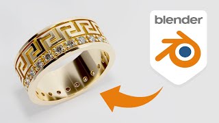 Gold ring rendering in Blender Cycles,  timelapse