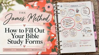 The James Method | How to Fill Out Your Bible Study Forms Step by Step