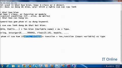 Tự học lập trình VB.net - Bài 3: Hàm, cách khai báo và sử dụng hàm
