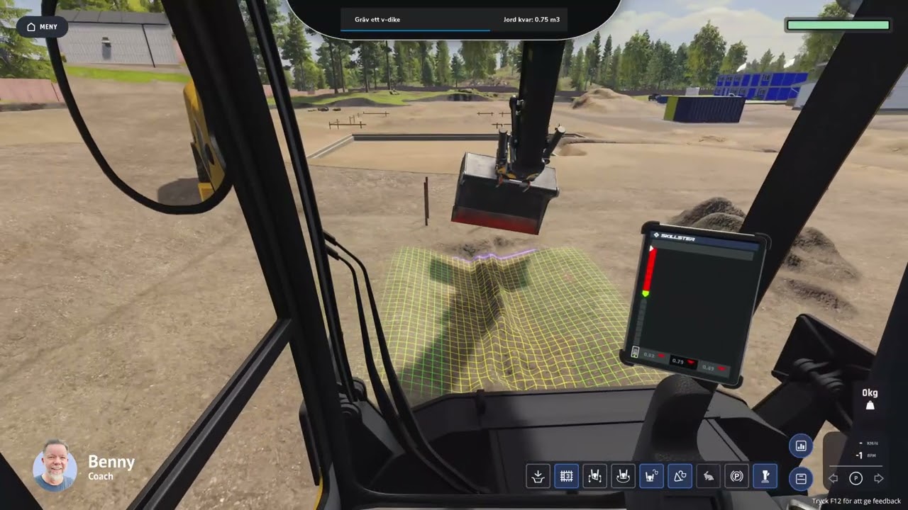 Gräva dike med grävmaskin | Simulator | Skillster
