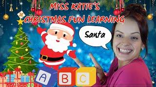 Learn To Talk With Miss Katie Christmas Toddler Learning Video Abc Song More Christmas Songs