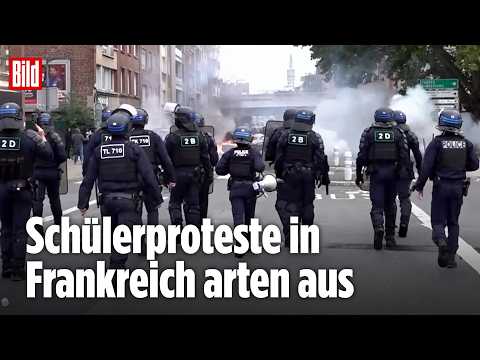 FRANKREICHS SCHÜLER AM LIMIT: Proteste eskalieren – 625 Festnahmen, 83 Polizisten verletzt