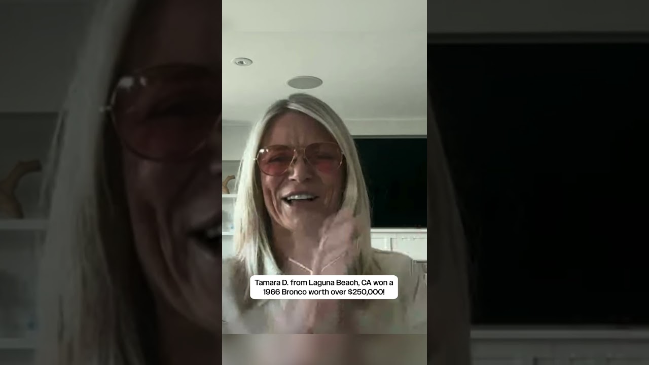 Tamara D. from Laguna Beach, CA won a 1966 Bronco worth over $250,000!