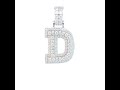 Video: 925 Silver Initial Letter "D" Pendant Moissanite C