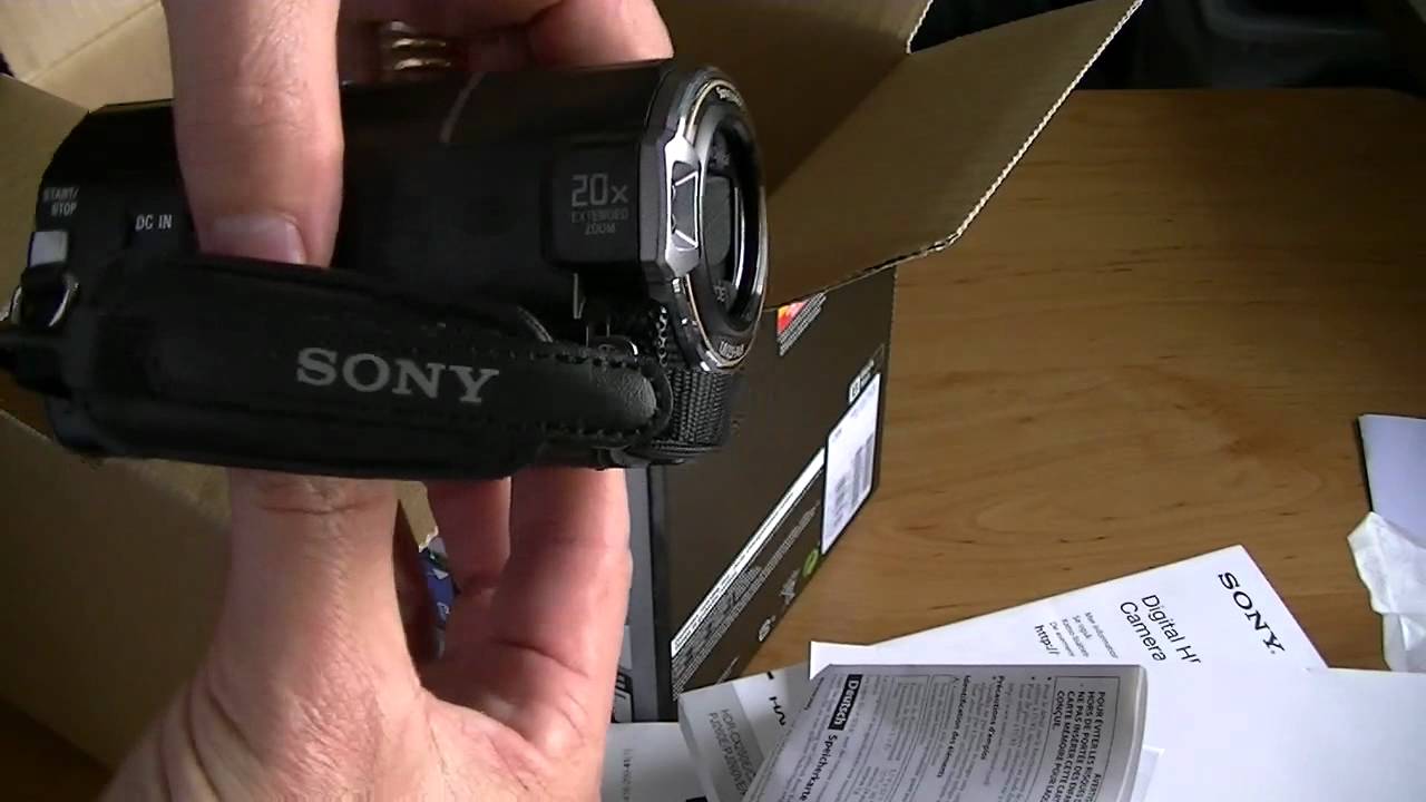 Unboxing : Camera  de Video  Sony  HDR-CX570E    Full HD.