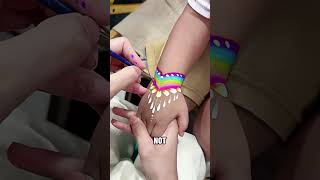 3D Rainbow Wrist Paint #cardcreations